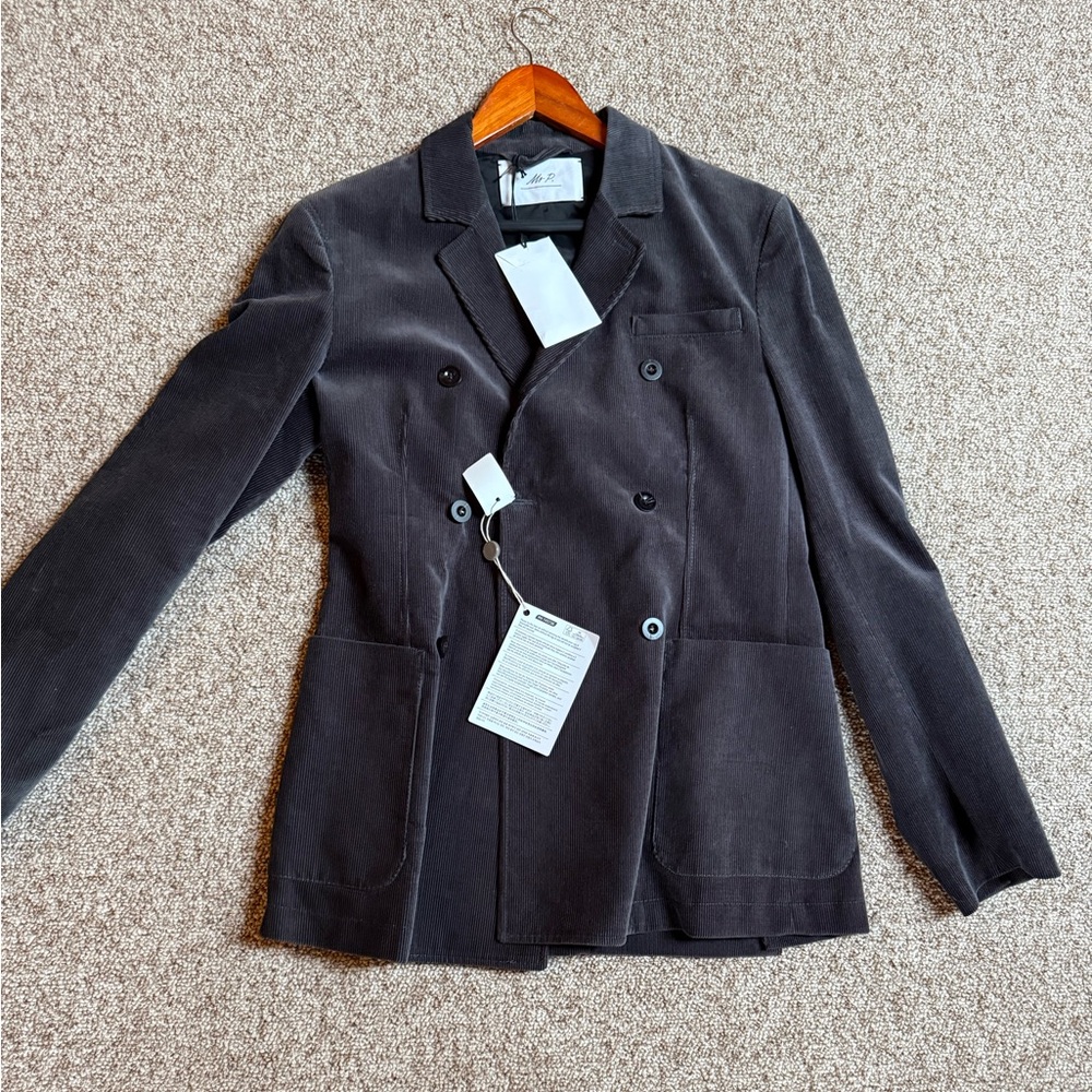 Men’s double breasted corduroy blazer from Mr Porter. Men’s size 36.